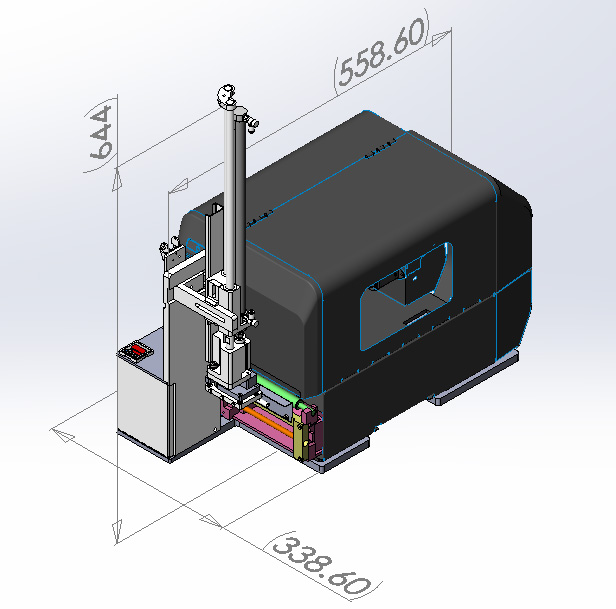 N1206S打印貼標機整機尺寸